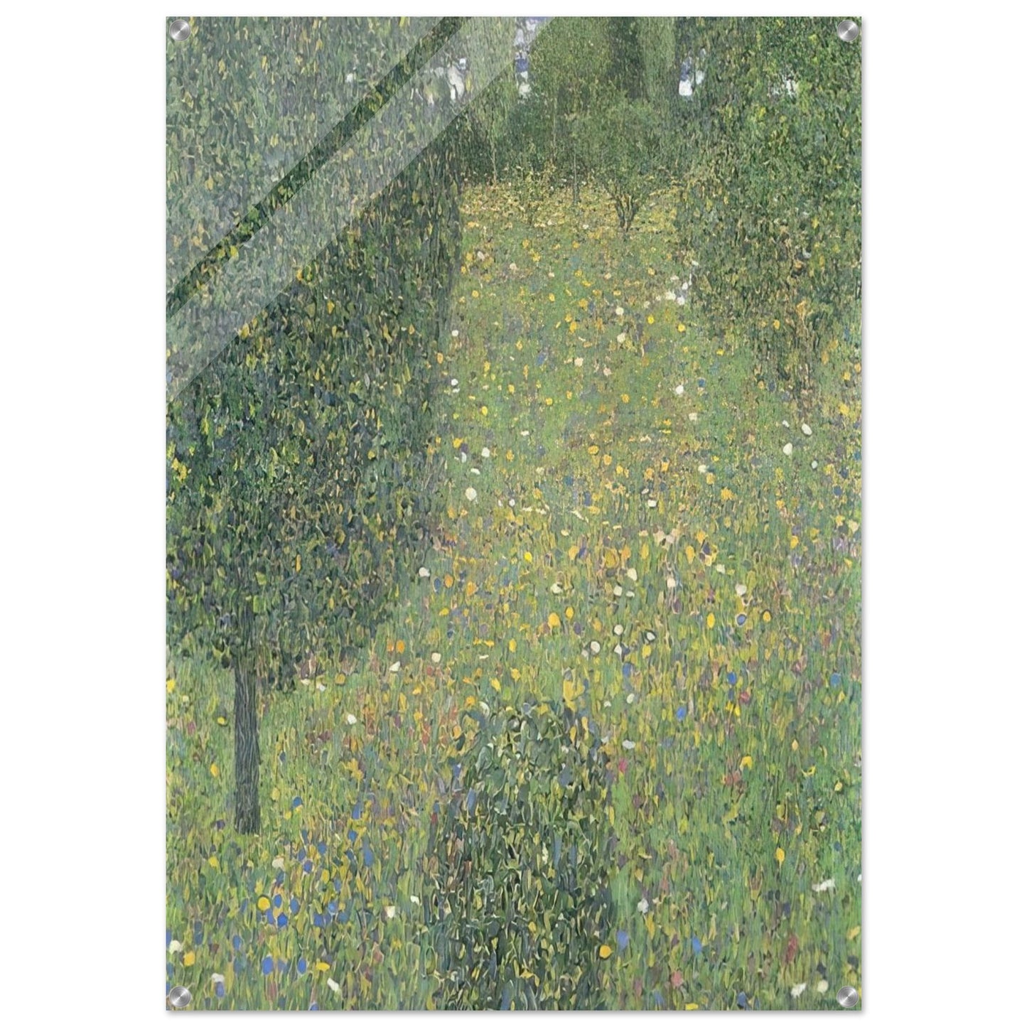 LANDSCAPE GARDEN MEADOW IN FLOWER - Gustav Klimt Acrylic Print - 70x100 cm / 28x40″ inches