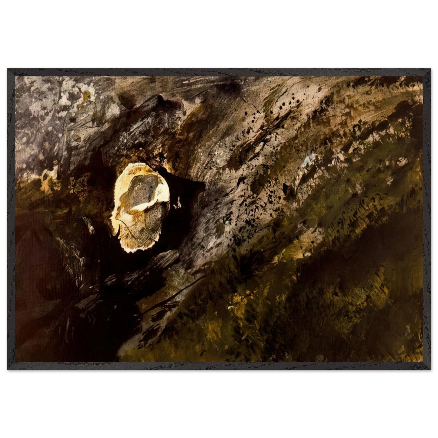 INLAND SHELL - Andrew Wyeth Framed Art Print – Black Wooden Frame - Default Title - -Framed Art Print