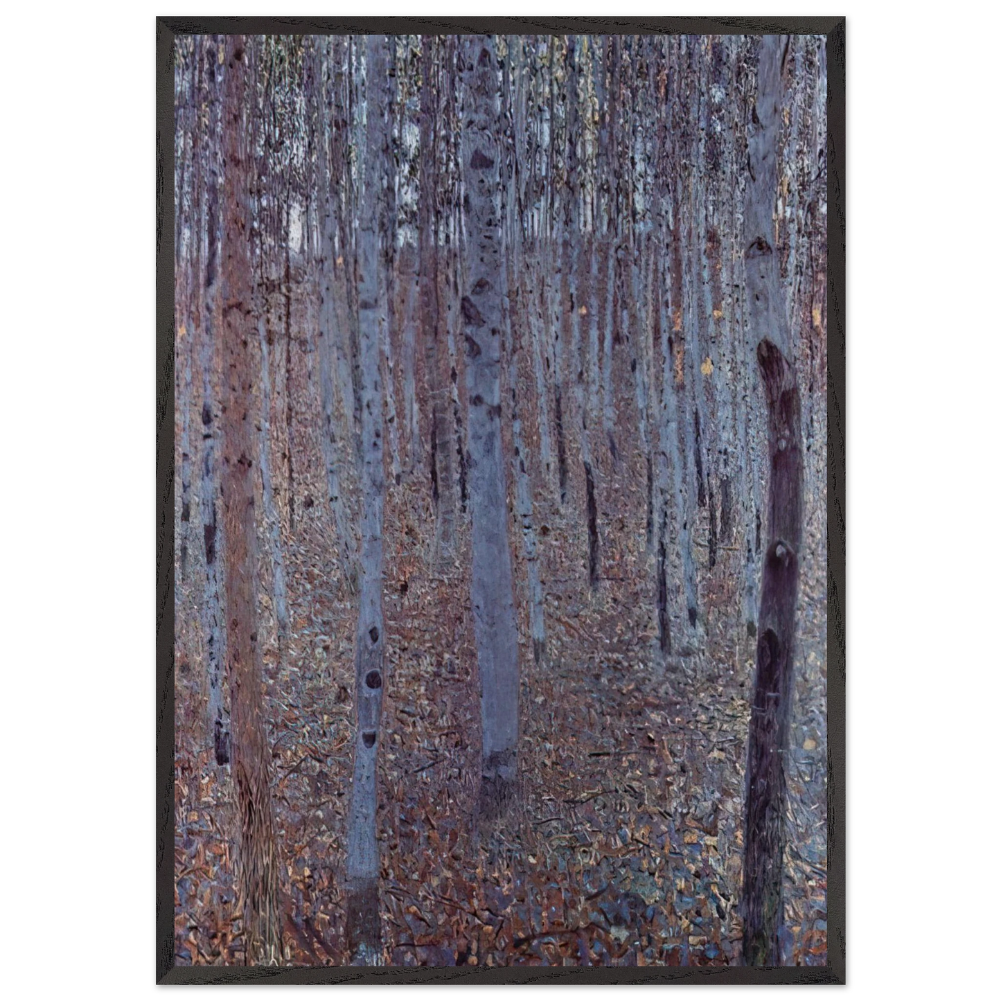 BUCHENHAIN - Gustav Klimt 70x100 cm / 28x40 inches Framed Art Print – Black Wooden Frame