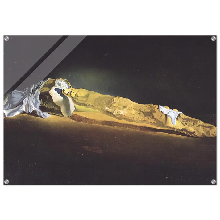 ORDINARY FRENCH LOAF WITH TWO FRIED EGGS - Salvador Dali Acrylic Print - 70x100 cm / 28x40″ inches