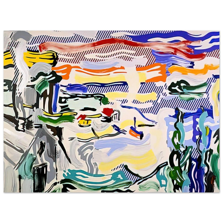 Roy Lichtenstein - COAST VILLAGE 1987 75x100 cm / 30x40inches Fine Art Poster