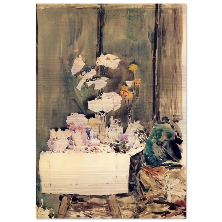 A Favorite Corner - Childe Hassam Brushed Aluminum Print - 70x100 cm / 28x40 inches | Childe Hassam Aluminum Print | Childe Hassam Prints