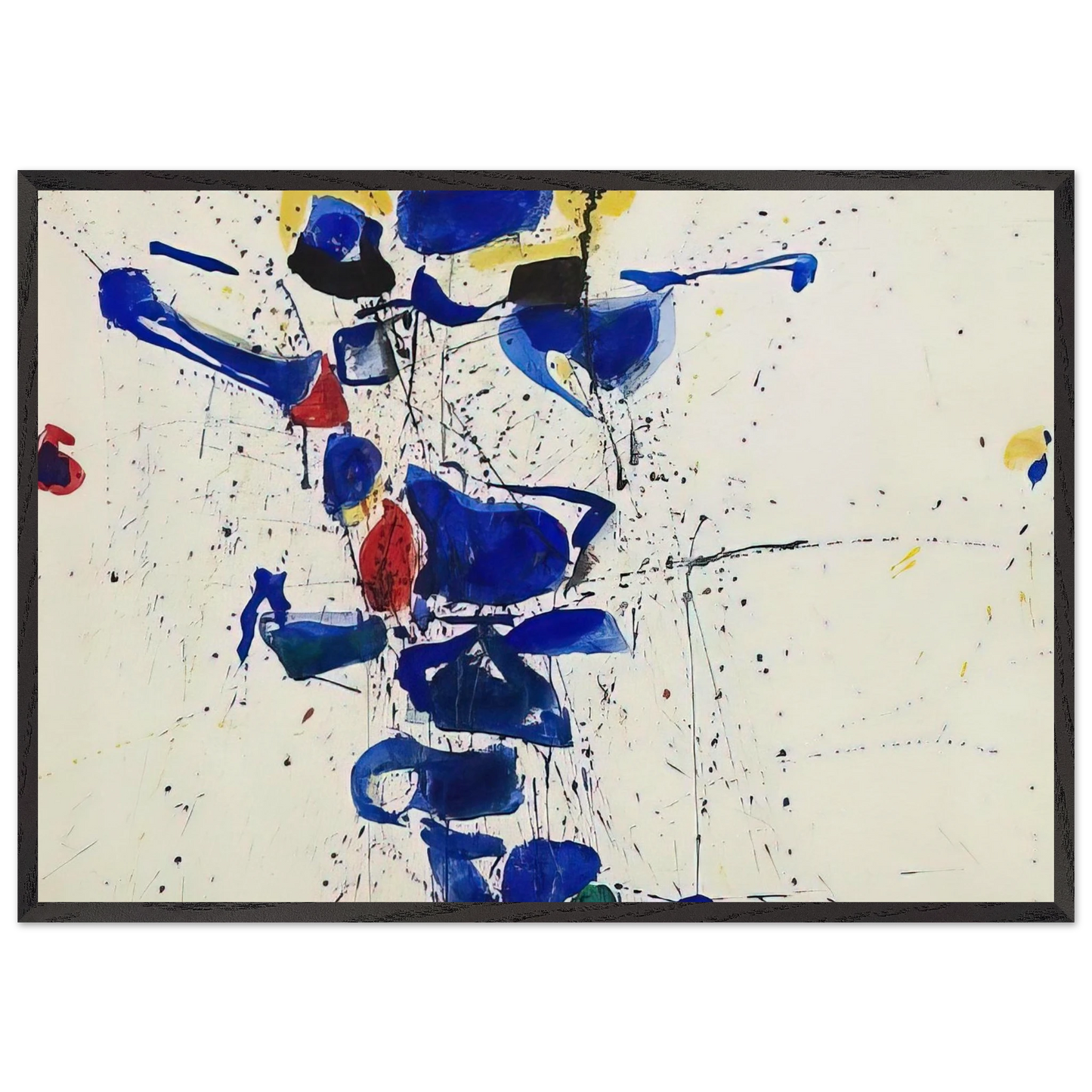 Untitled SF59-531 - Sam Francis Framed Art Print – Black Wooden Frame - Default Title - -Framed Art Print