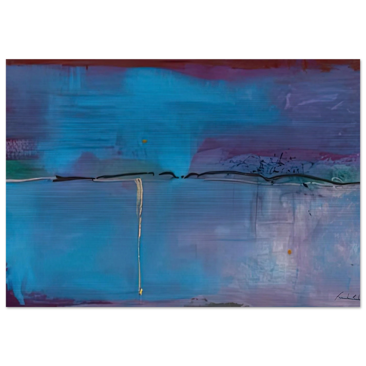 Zone Blue, 1994- - Helen Frankenthaler Brushed Aluminum Print - 70x100 cm / 28x40 inches | Helen Frankenthaler Aluminum Print | Helen Frankenthaler Prints