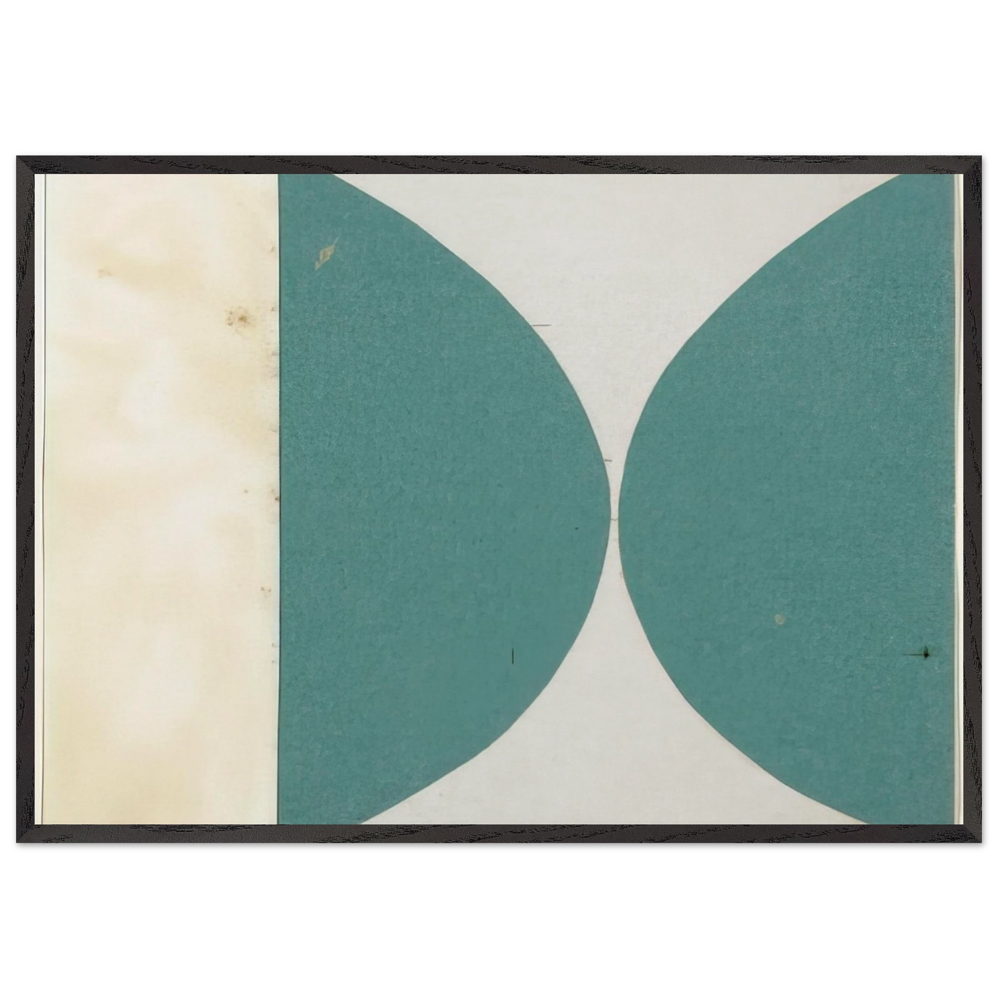 Green Curves from the series Line Form Color - Ellsworth Kelly 70x100 cm / 28x40 inches Framed Art Print – Black Wooden Frame