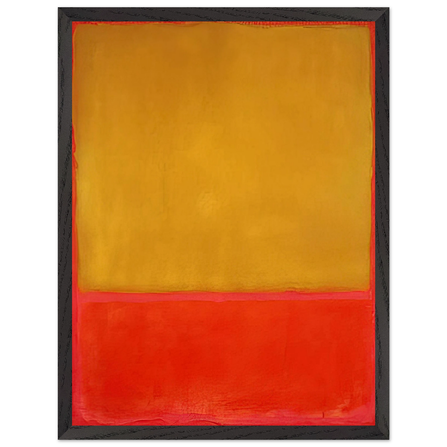 Mark Rothko - Ochre and Red on Red - 1954 Wall Art - 60x80 cm / 24x32 inches - Premium Wooden Framed Poster With Fine Art Paper - Black frame