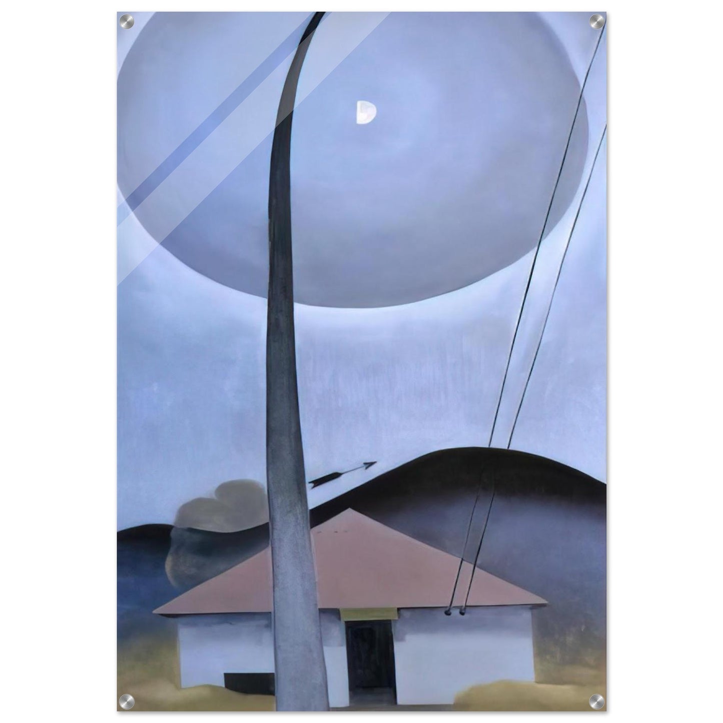 Little House with Flagpole - Georgia O'Keeffe Acrylic Print - 70x100 cm / 28x40″ inches