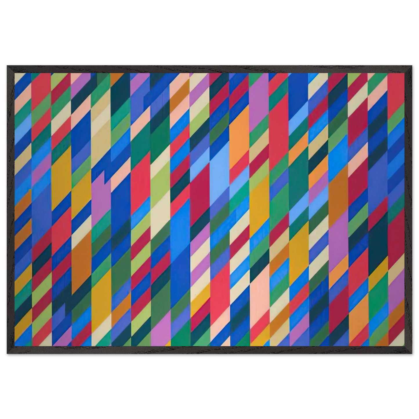 NATARAJA 1993 - Bridget Riley 70x100 cm / 28x40 inches Framed Art Print – Black Wooden Frame