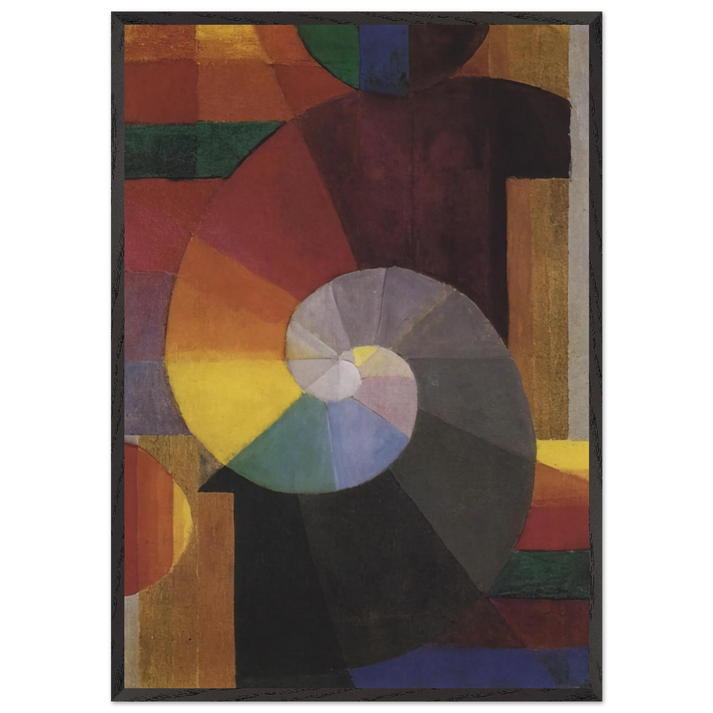 The Meeting - Johannes Itten 70x100 cm / 28x40 inches Framed Art Print – Black Wooden Frame