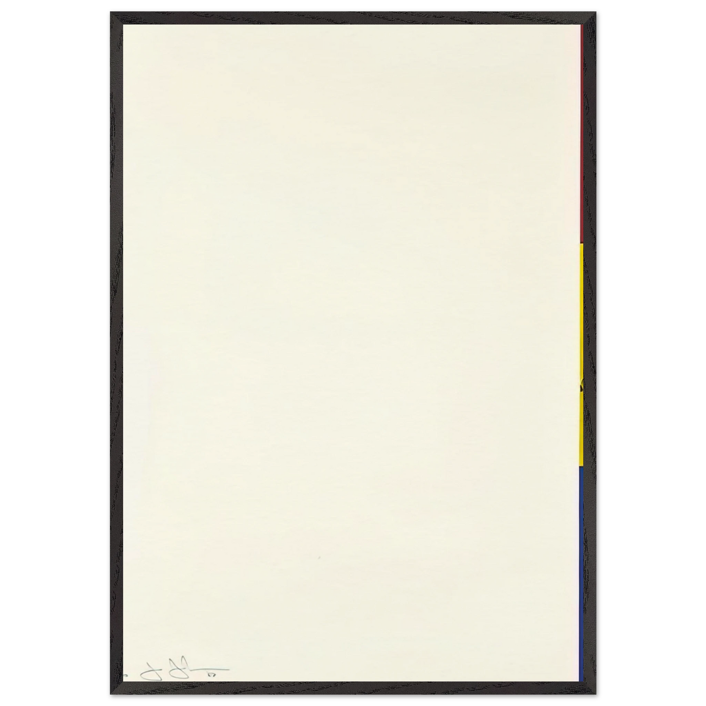 UNTITLED RULER ULAE 56 - Jasper Johns Framed Art Print – Black Wooden Frame - Default Title - -Framed Art Print