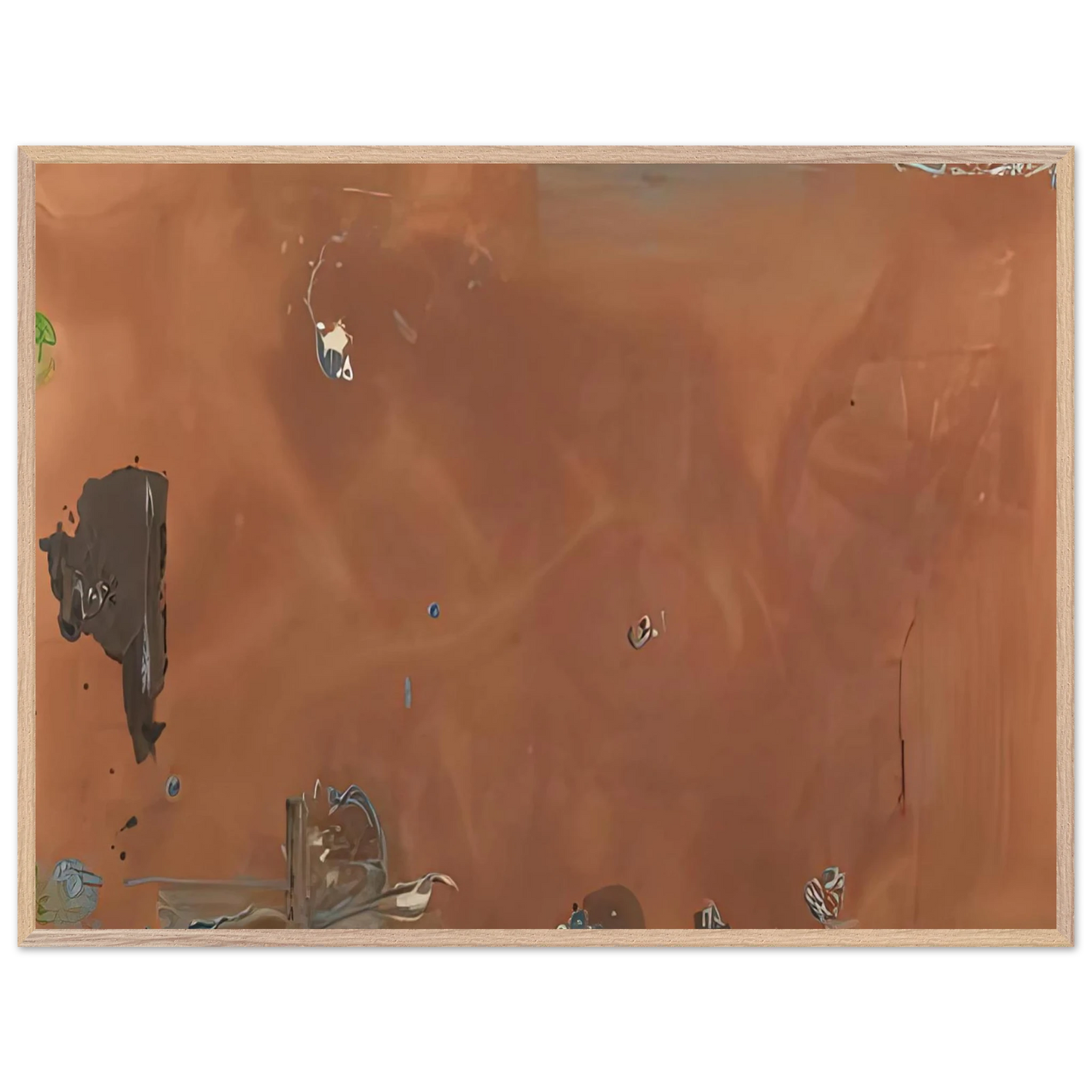 Helen Frankenthaler - Into October, 1983- Wall Art - 60x80 cm / 24x32 inches - Premium Wooden Framed Poster With Fine Art Paper - Black frame