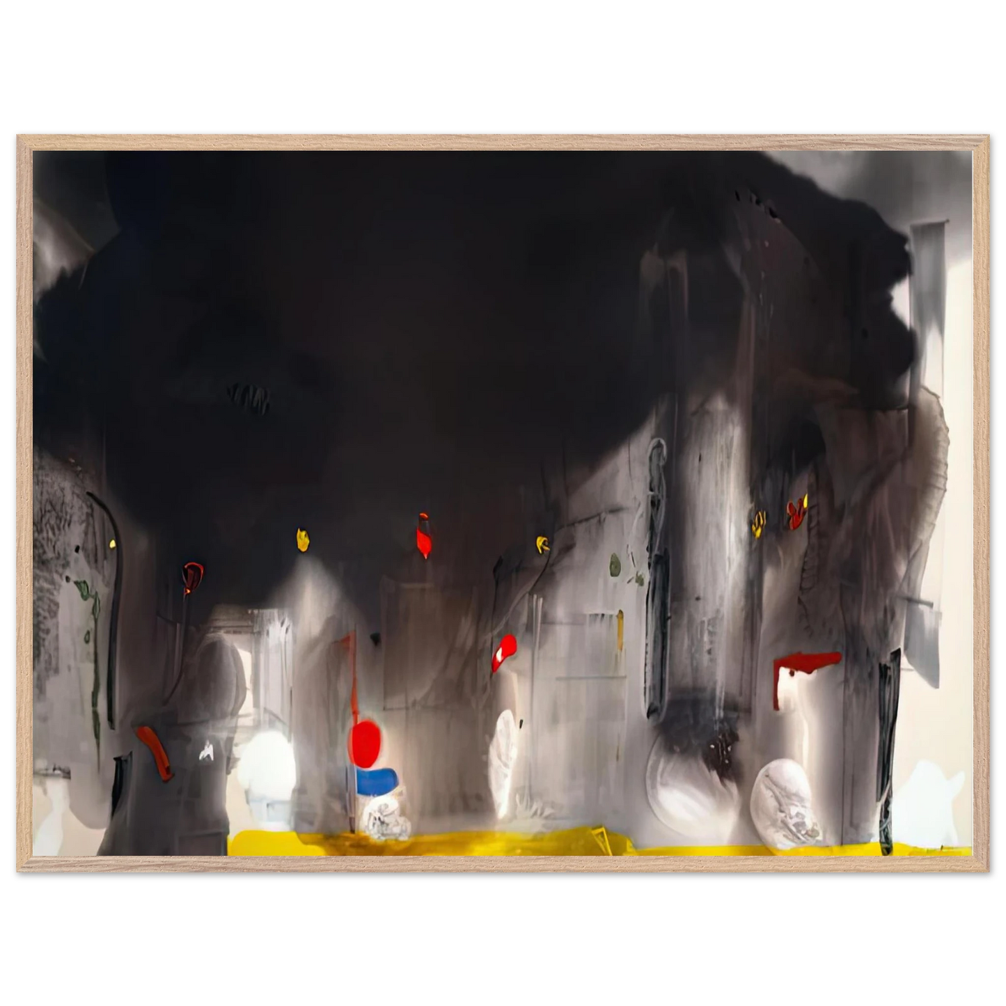 Helen Frankenthaler - Casanova, 1988- Wall Art - 21x29.7 cm / 8x12" - Premium Wooden Framed Poster With Fine Art Paper - Black frame