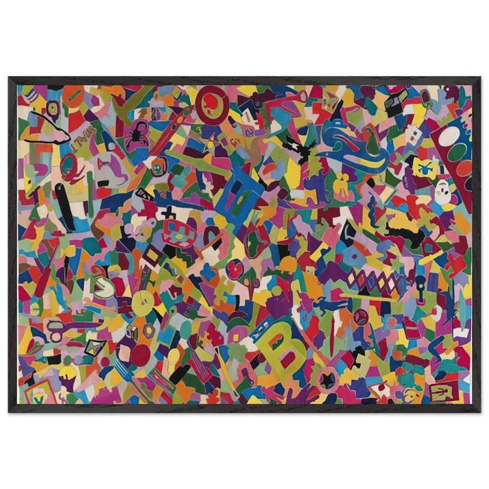 TUTTO 1988 - Alighiero Boetti 70x100 cm / 28x40 inches Framed Art Print – Black Wooden Frame