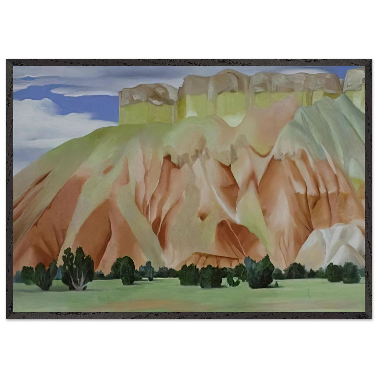 My Backyard - Georgia OKeeffe 70x100 cm / 28x40 inches Framed Art Print – Black Wooden Frame