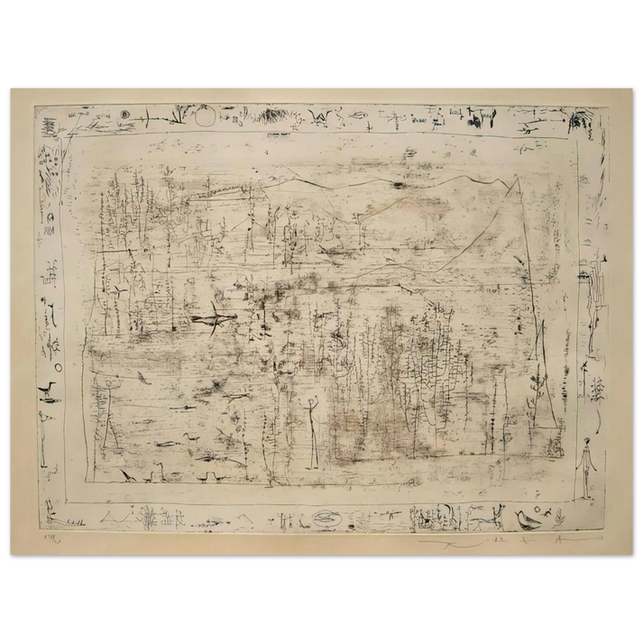 Zao Wou-Ki - FLORA AND FAUNA 1951 75x100 cm / 30x40inches Fine Art Poster