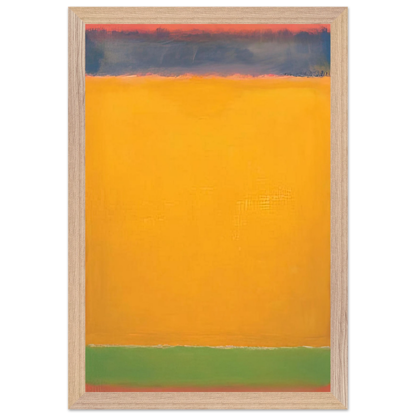 Mark Rothko - United Blue, Yellow, Green on Red - 1954 Wall Art - 60x80 cm / 24x32 inches - Premium Wooden Framed Poster With Fine Art Paper - Wood frame