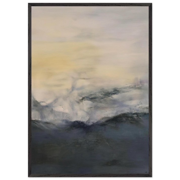 15 11 2001 2001 - Zao Wou-Ki 70x100 cm / 28x40 inches Framed Art Print – Black Wooden Frame