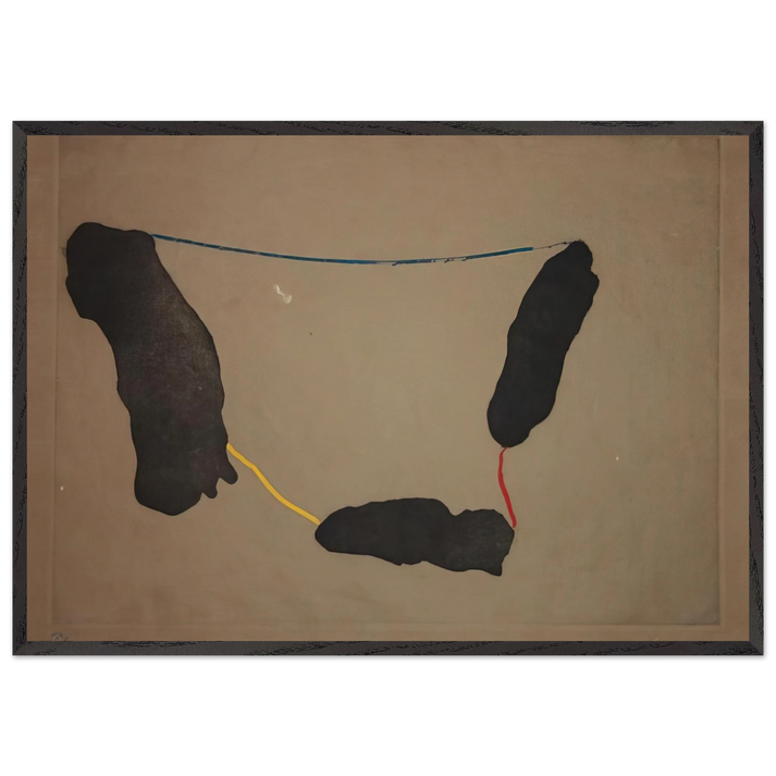 Connected By Joy - 1973 - Helen Frankenthaler 70x100 cm / 28x40 inches Framed Art Print – Black Wooden Frame