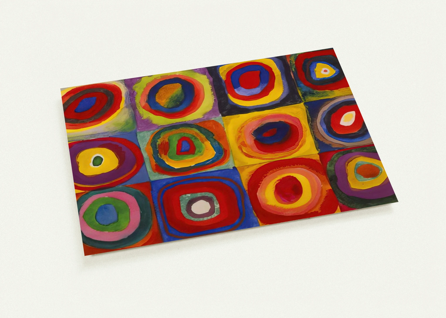 COLOR STUDY SQUARES WITH CONCENTRIC CIRCLES 1913 By Wassily Kandinsky Pack of 10 Post Cards | Wassily Kandinsky Post Cards | A6 (10.5 x 14.8 cm) - 4.1 x 5.8 inches