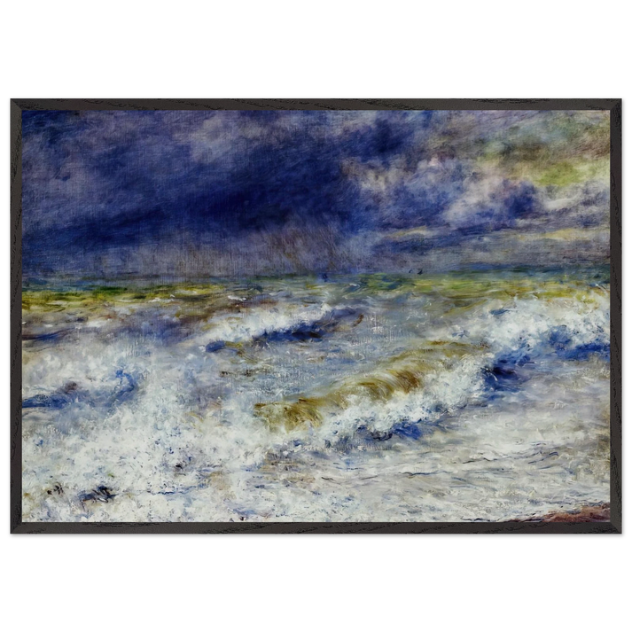 Seascape N5 - Pierre-Auguste Renoir 70x100 cm / 28x40 inches Framed Art Print – Black Wooden Frame