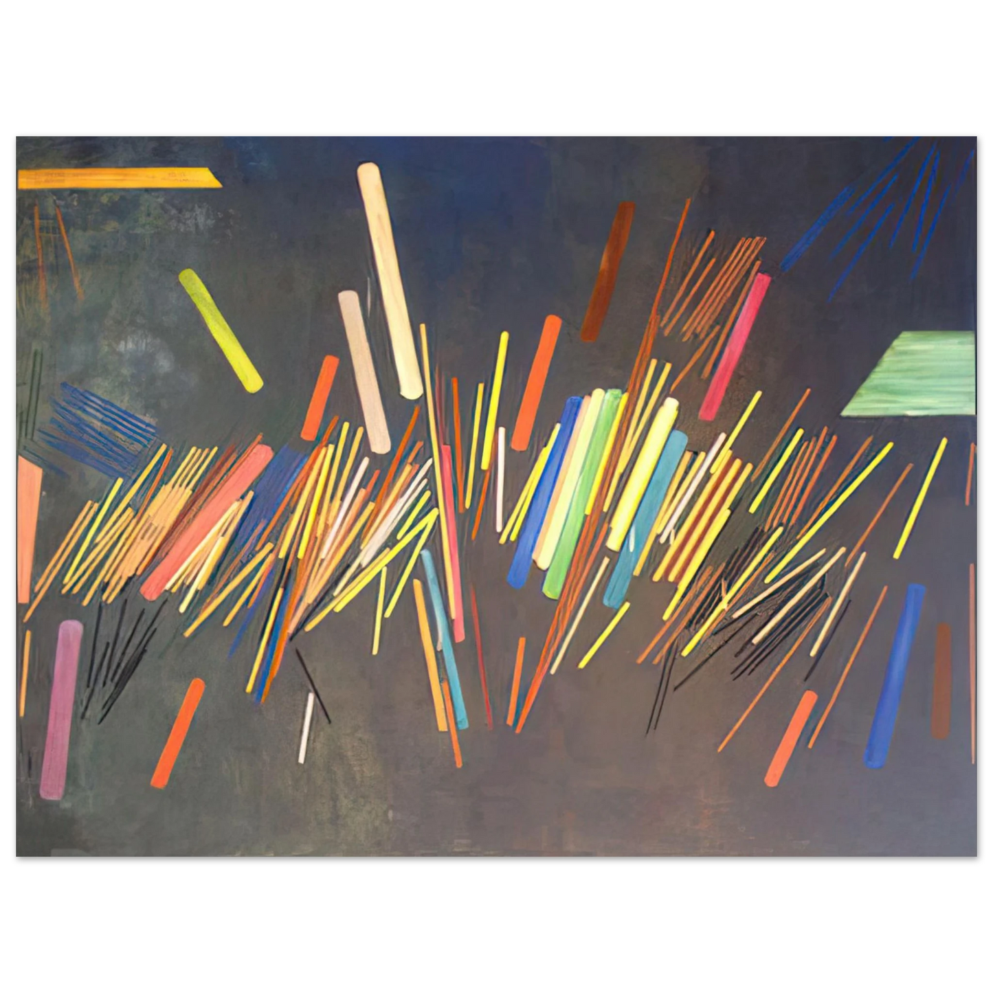 Ronnie Landfield - Green Line Painting - 1968 Fine Art Poster - Default Title