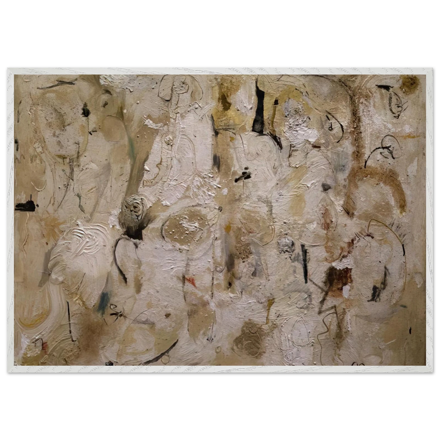 Helen Frankenthaler - Painted on 21st Street - 1951 Wall art - A2 (42 x 59.4 cm) - Premium Wooden Framed Poster With Fine Art Paper - White frame