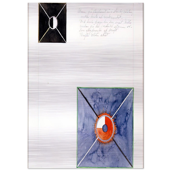 ATOM SERIES NO 8 ATOM ON THE ETHER PLANE IS IN CONSTANT CHANGE BETWEEN REST AND ACTIVITY AT THE 1917 - Hilma af Klint Brushed Aluminum Print - 70x100 cm / 28x40 inches | Hilma af Klint Aluminum Print | Hilma af Klint Prints