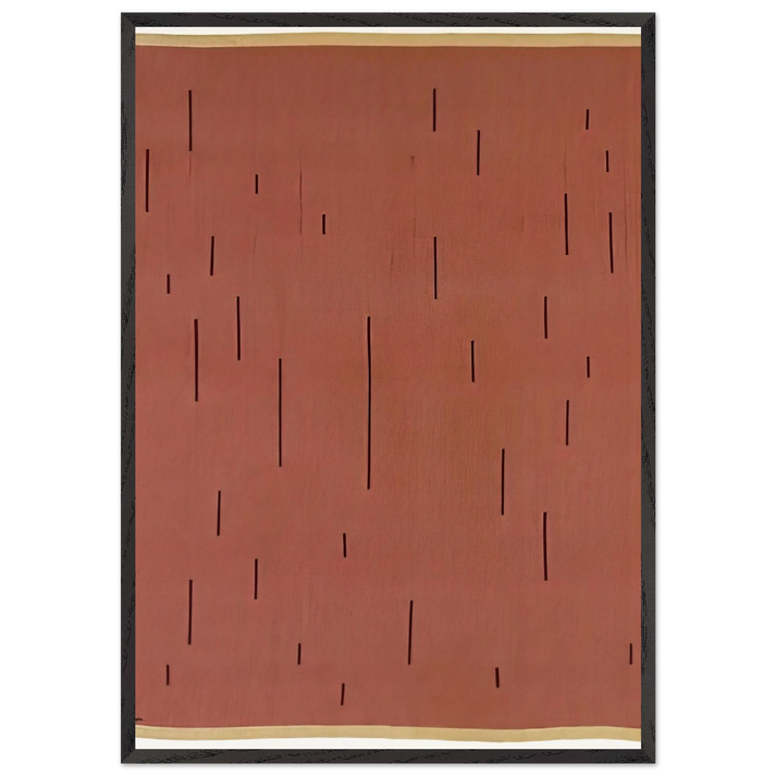 WITH VERTICALS 1946 - Anni Albers 70x100 cm / 28x40 inches Framed Art Print – Black Wooden Frame