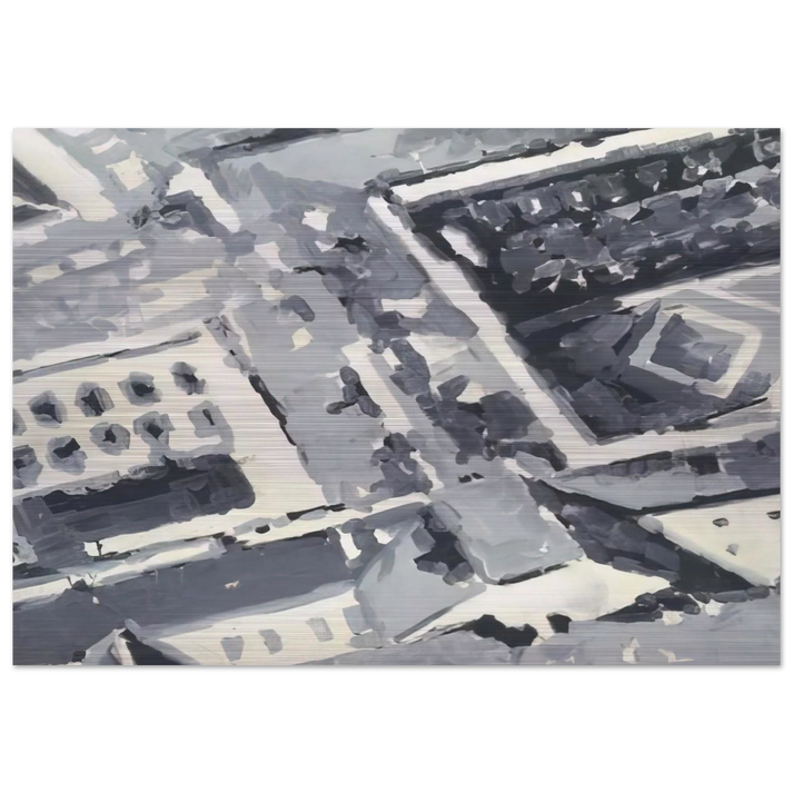 TOWNSCAPE M1 1968 - Gerhard Richter Brushed Aluminum Print - 70x100 cm / 28x40 inches | Gerhard Richter Aluminum Print | Gerhard Richter Prints