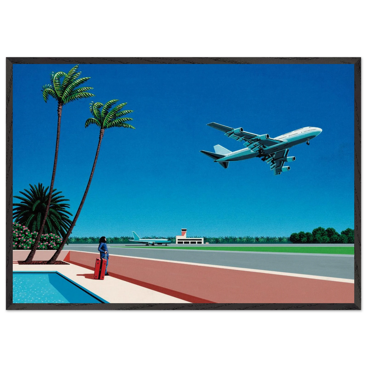Finest B-R-E-E-Z-E Takeoff - Hiroshi Nagai 70x100 cm / 28x40 inches Framed Art Print – Black Wooden Frame