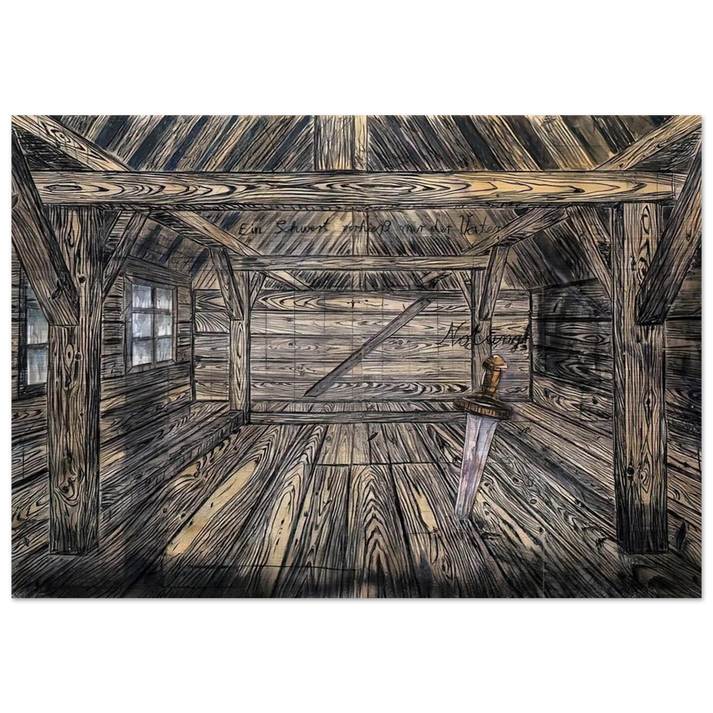 NOTHUNG 1973 - Anselm Kiefer Brushed Aluminum Print - 70x100 cm / 28x40 inches | Anselm Kiefer Aluminum Print | Anselm Kiefer Prints