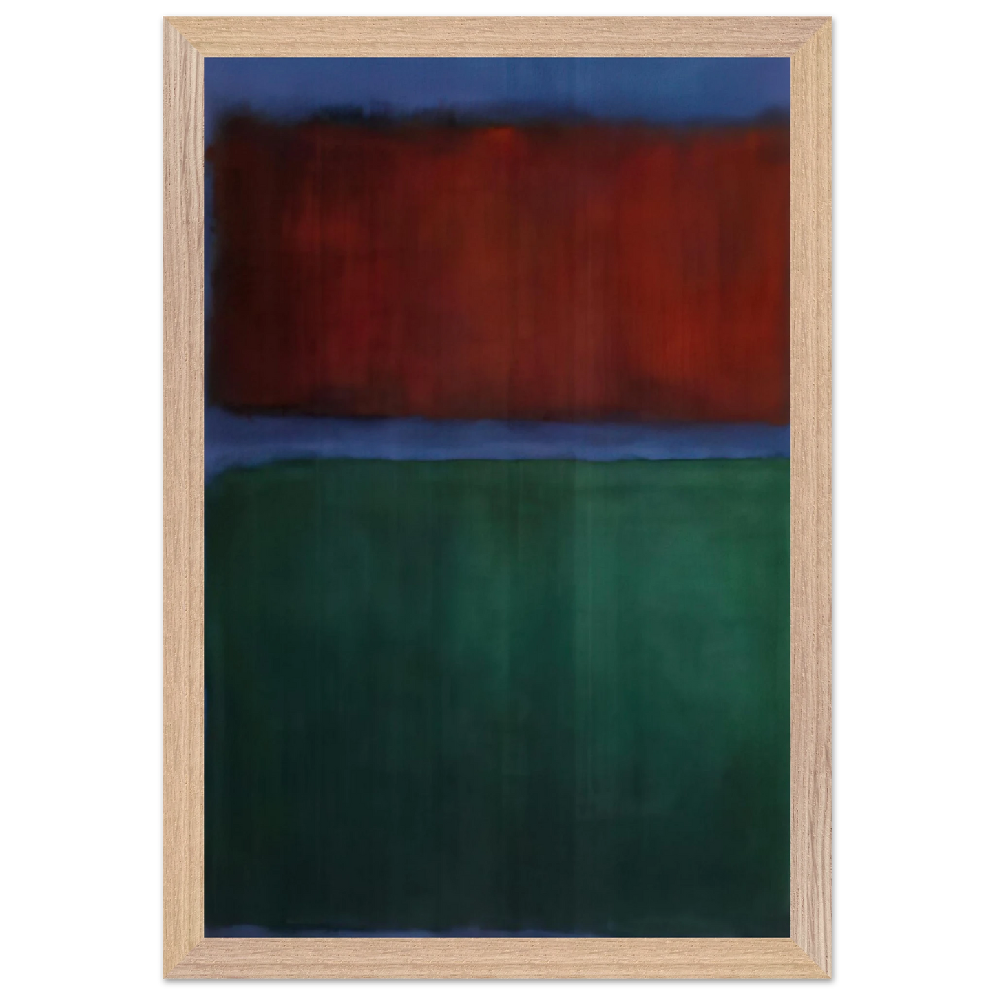 Mark Rothko - Earth and Green - 1955 Wall Art - 60x80 cm / 24x32 inches - Premium Wooden Framed Poster With Fine Art Paper-canvas - Wood frame