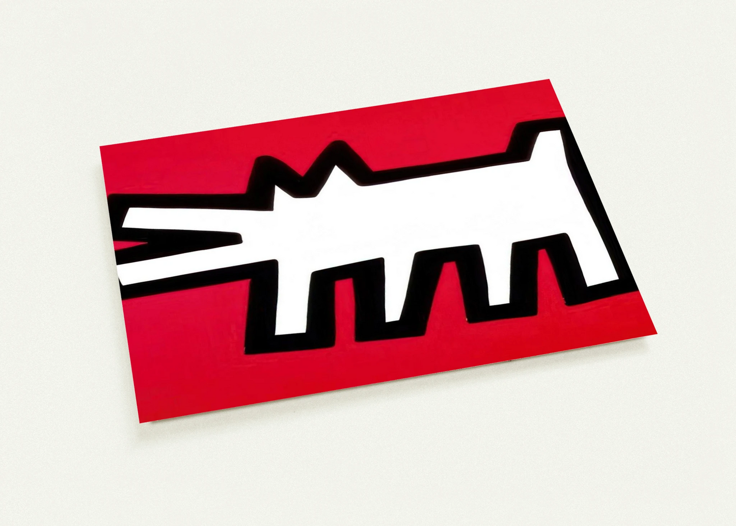 BARKING DOG 1990 By Keith Haring Pack of 10 Post Cards | Keith Haring Post Cards | A6 (10.5 x 14.8 cm) - 4.1 x 5.8 inches