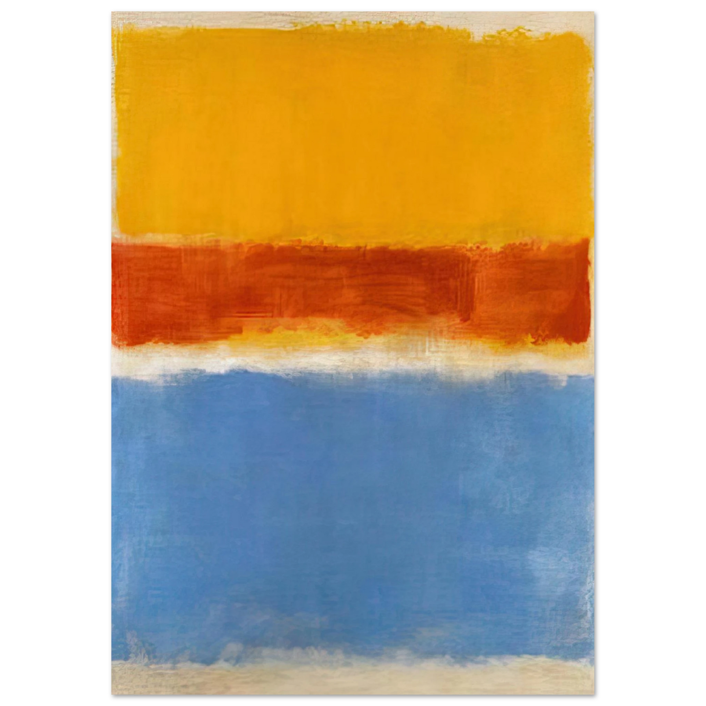 Mark Rothko - Untitled Yellow, Red and Blue - 1953 Wall Art - 60x80 cm / 24x32 inches - Premium Wooden Framed Poster With Fine Art Paper-canvas - Wood frame