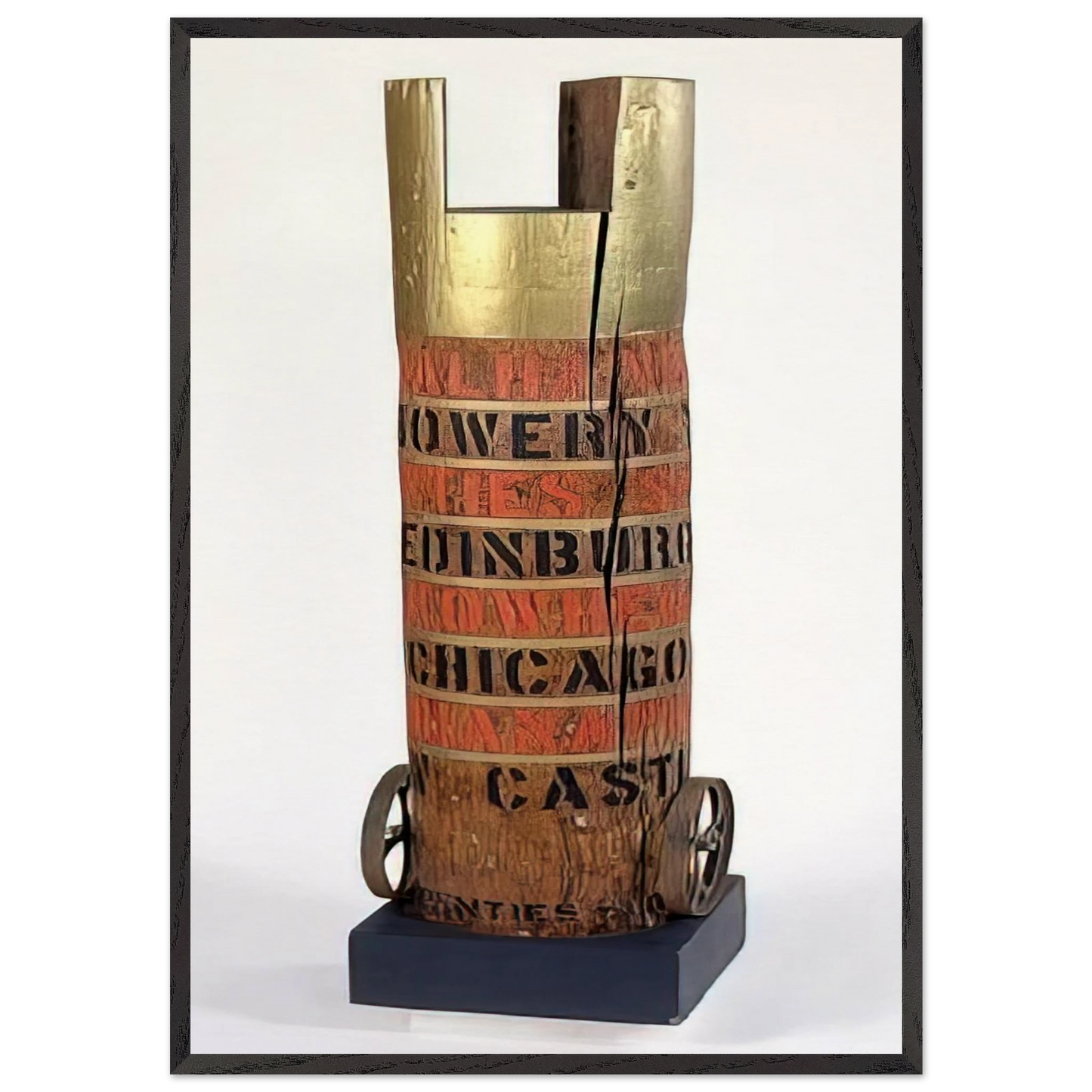 Bobs Column - Robert Indiana 70x100 cm / 28x40 inches Framed Art Print – Black Wooden Frame