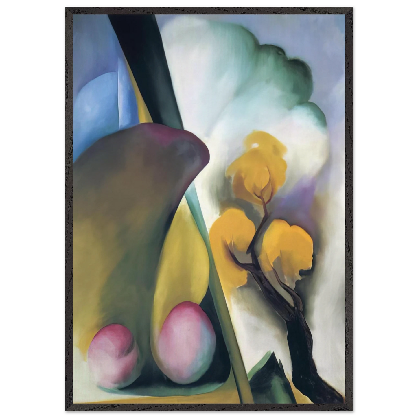 Spring N1 - Georgia OKeeffe 70x100 cm / 28x40 inches Framed Art Print – Black Wooden Frame
