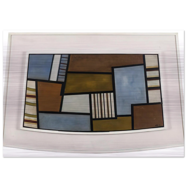 Mad II - 1945 - Carmelo Arden Quin Brushed Aluminum Print - 70x100 cm / 28x40 inches | Carmelo Arden Quin Aluminum Print | Carmelo Arden Quin Prints