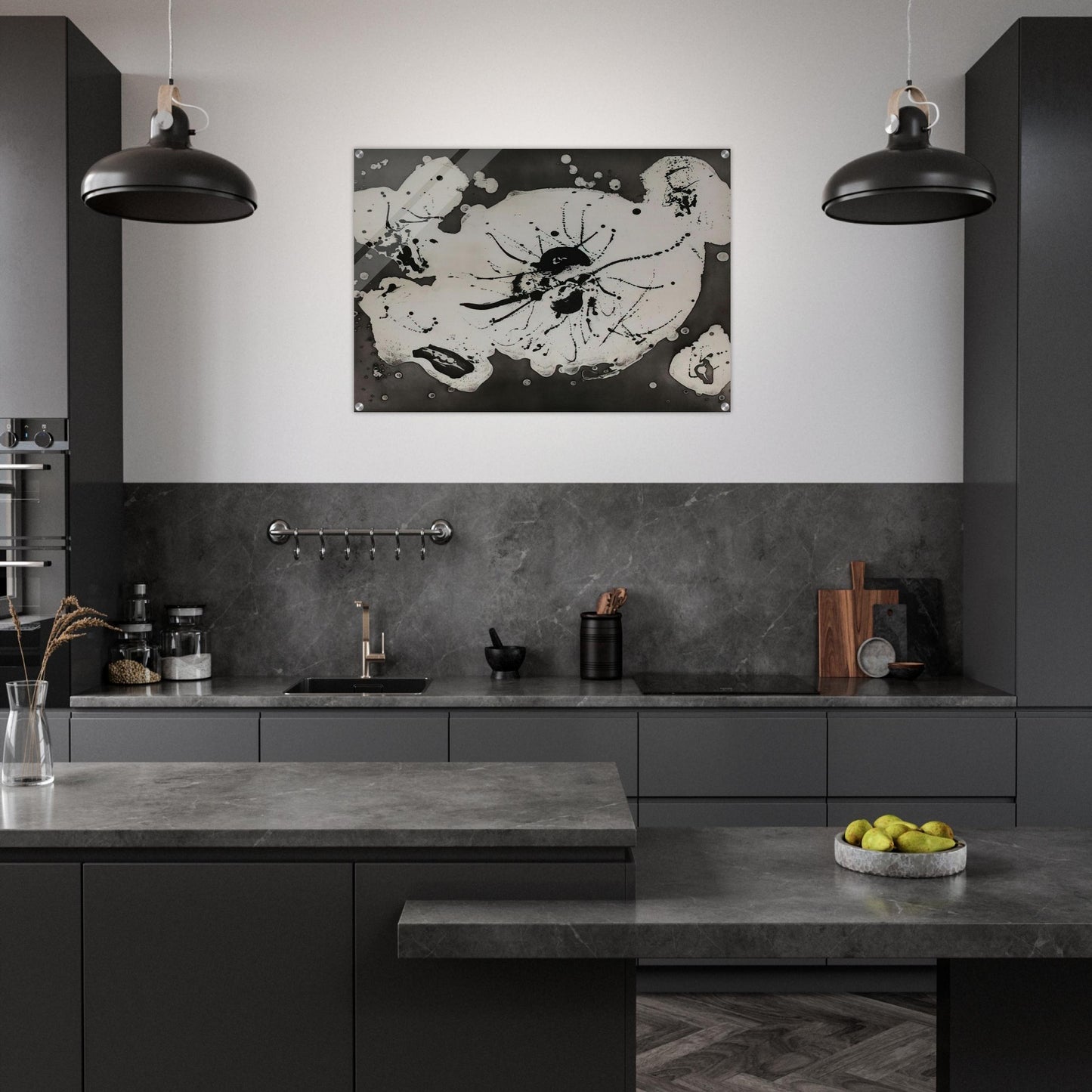 Black Smudge - Sam Francis Acrylic Print - 70x100 cm / 28x40″ inches | Sam Francis Wall Art | Sam Francis Prints