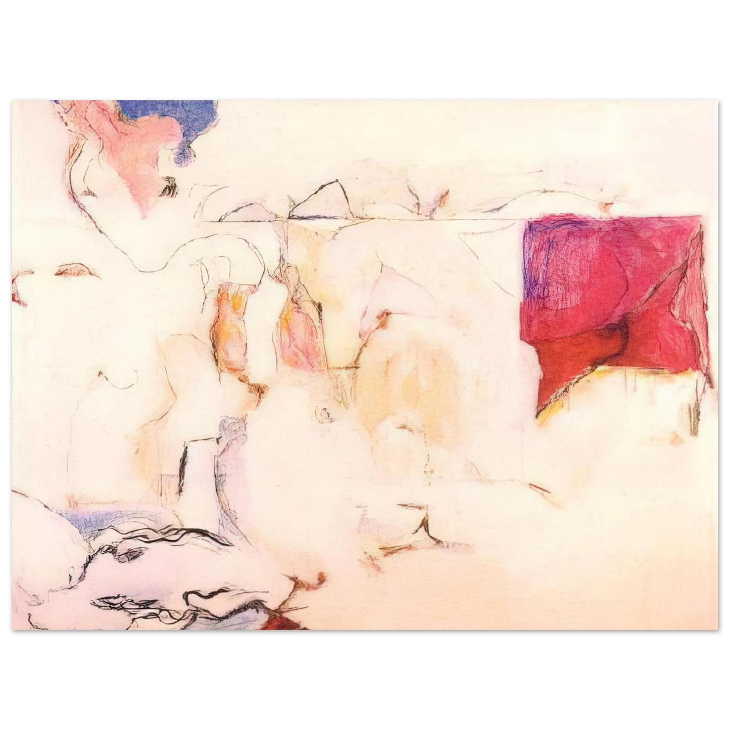 Menez - Untitled - Lyrical Abstraction Fine Art Poster - Default Title