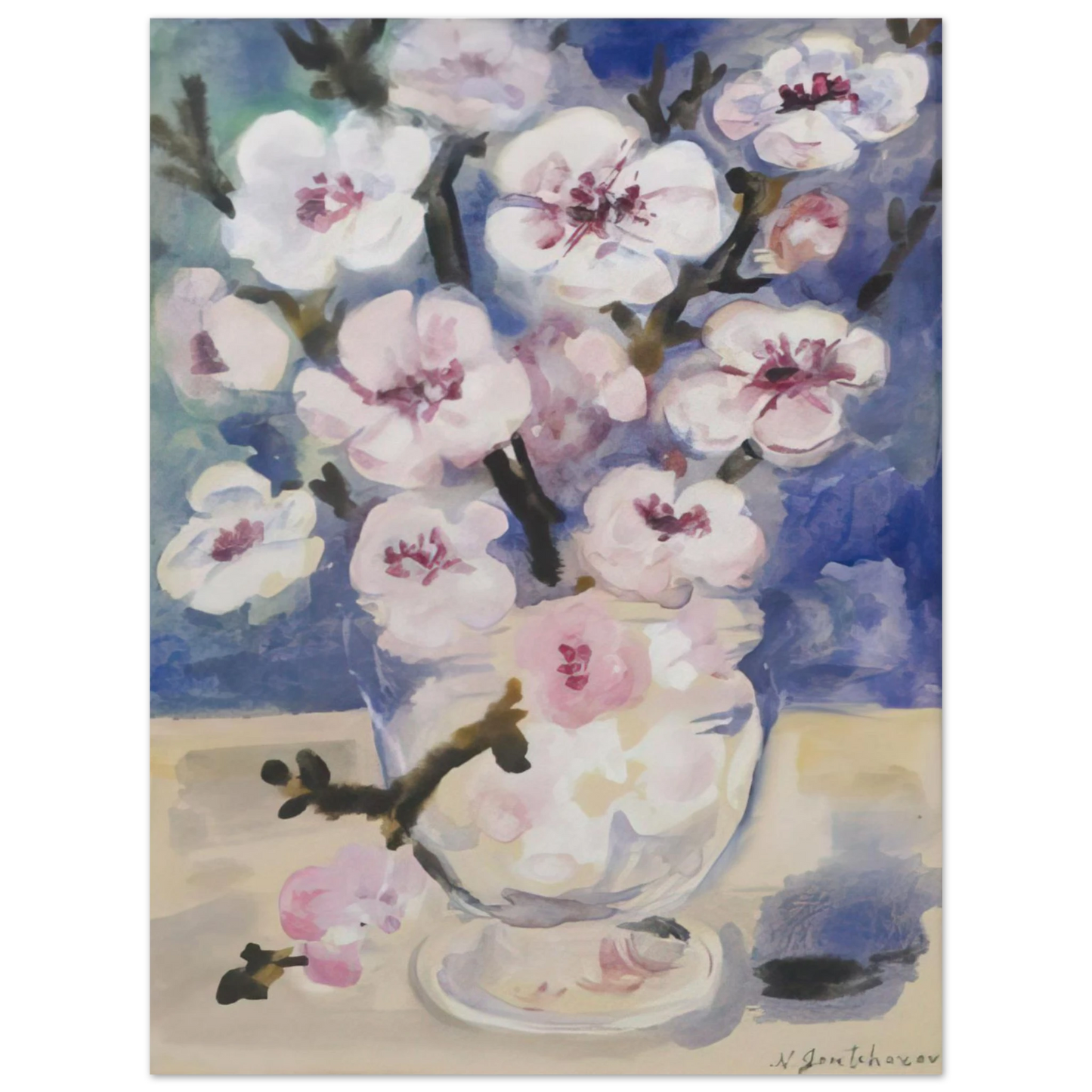 Natalia Goncharova - Dogwood Blossoms - Post-Impressionism Fine Art Poster - Default Title