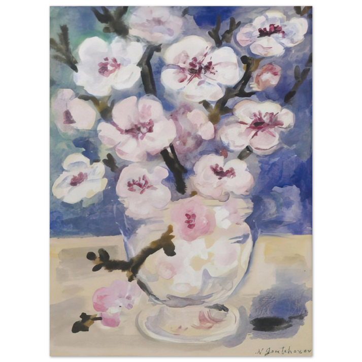 Natalia Goncharova - Dogwood Blossoms - Post-Impressionism 75x100 cm / 30x40inches Fine Art Poster