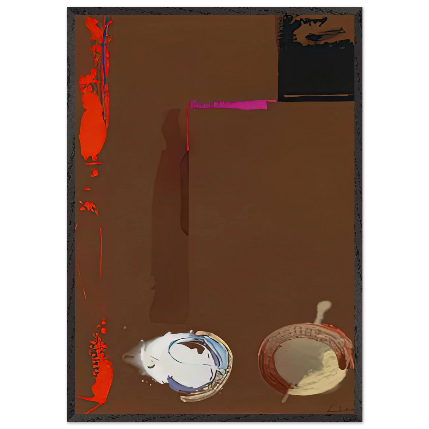 Syzygy 1987- - Helen Frankenthaler 70x100 cm / 28x40 inches Framed Art Print – Black Wooden Frame