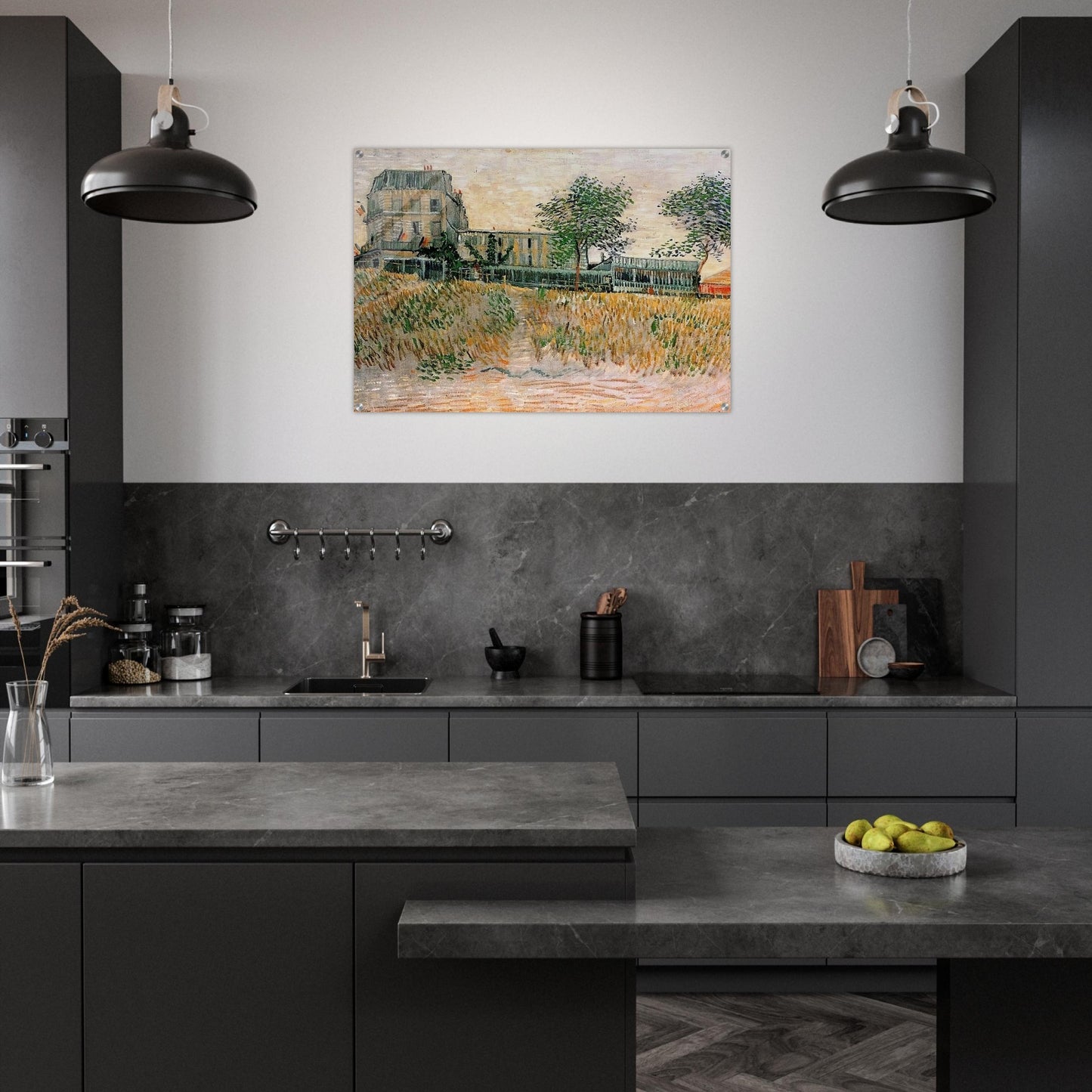 The Restaurant de la Sirene at Asnieres - Vincent van Gogh Acrylic Print - 70x100 cm / 28x40″ inches