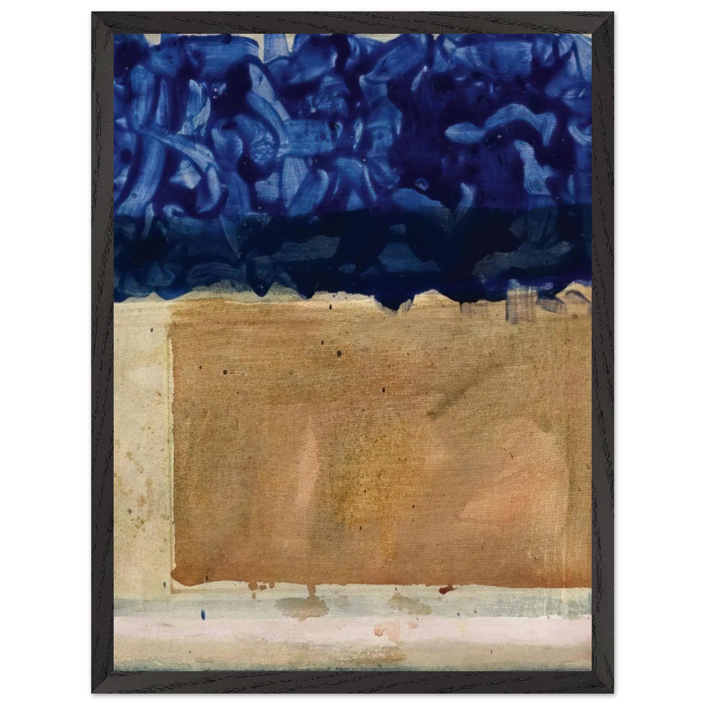 Helen Frankenthaler - Shoreline - 1952 Wall art - 15x20 cm / 6x8 inches - Premium Wooden Framed Poster With Fine Art Paper - Wood frame