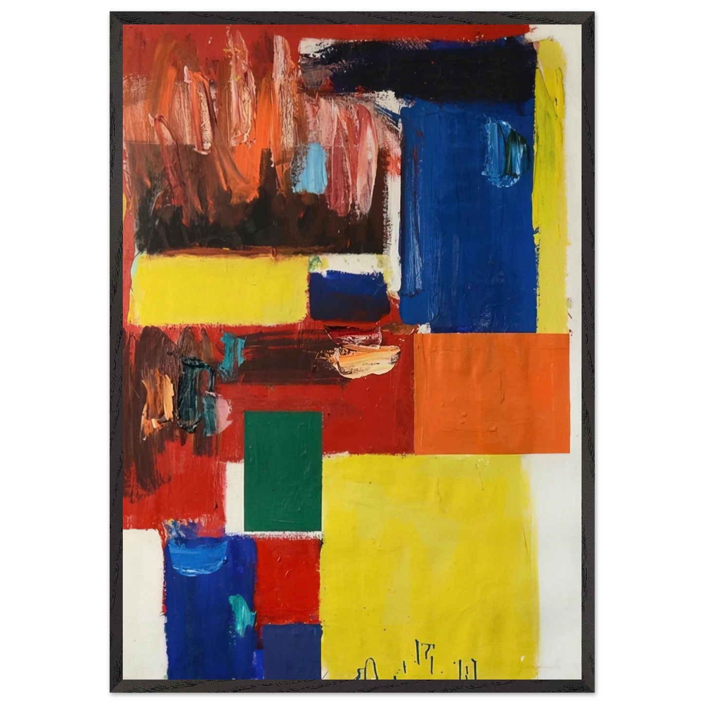 UNTITLED 1964 N2 - Taro Yamamoto 70x100 cm / 28x40 inches Framed Art Print – Black Wooden Frame