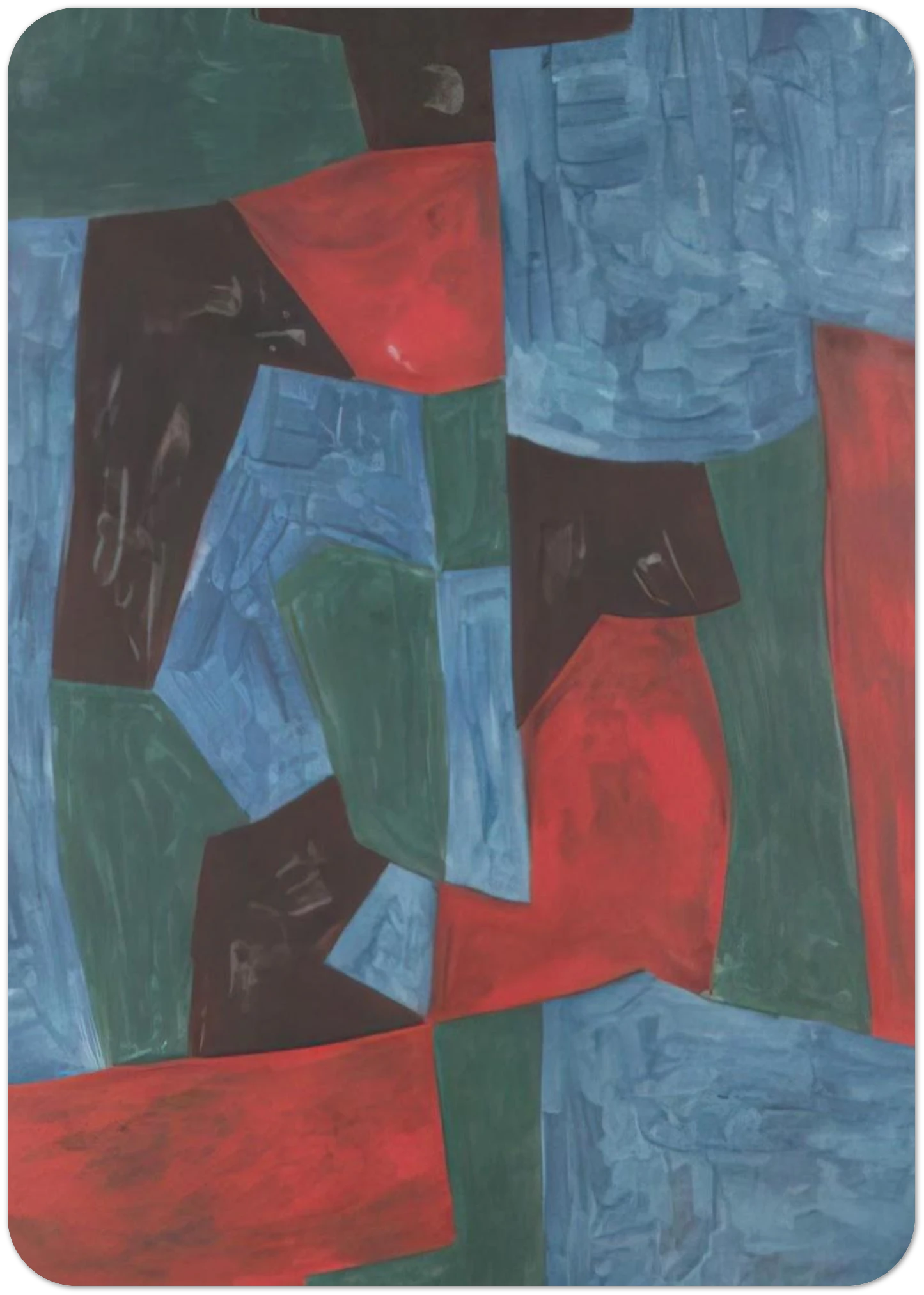 Composition abstraite - 1958 By Serge Poliakoff Pack of 10 Post Cards | Serge Poliakoff Post Cards | A6 (10.5 x 14.8 cm) - 4.1 x 5.8 inches