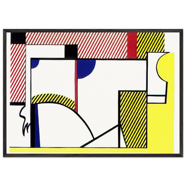 BULL VI 1973 - Roy Lichtenstein 70x100 cm / 28x40 inches Framed Art Print – Black Wooden Frame
