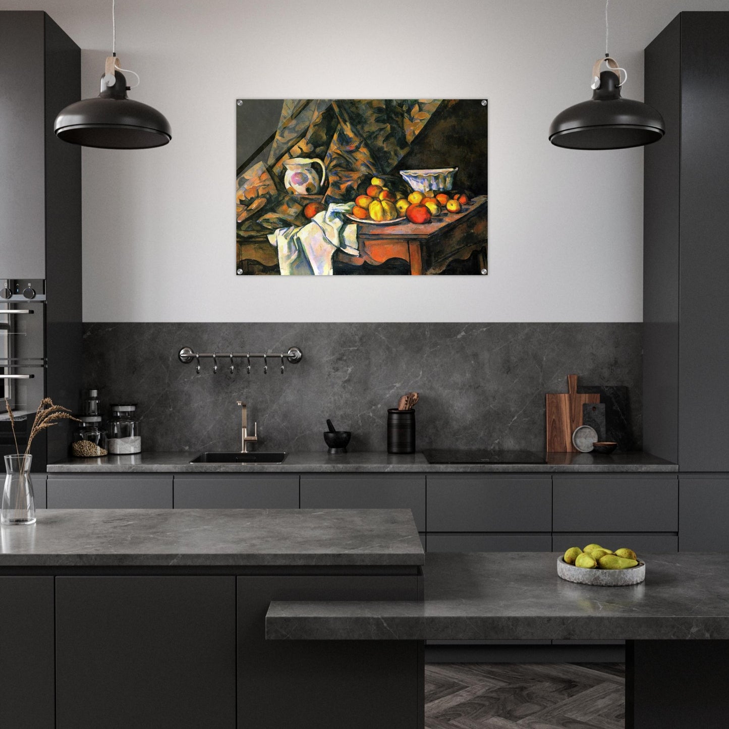 Still Life with Flower Holder - Paul Cézanne Acrylic Print - 70x100 cm / 28x40″ inches | Paul Cézanne Wall Art | Paul Cézanne Prints