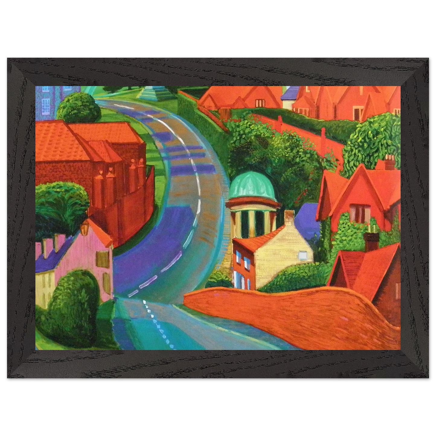 David Hockney - The Road to York Through Sledmere - 27x35 cm / 11x14 inches - Fine Art Poster-canvas - -