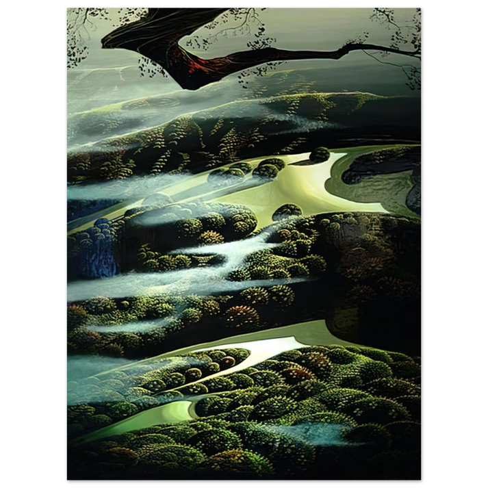 Eyvind Earle - Carmel Valley Memory 75x100 cm / 30x40inches Fine Art Poster